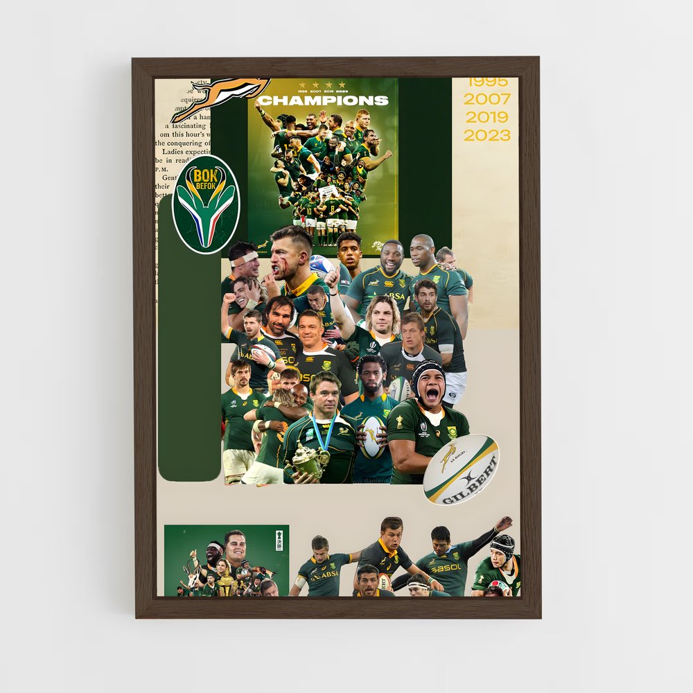 Poster Les Springboks en Action – affiche Rugby (vue 5)